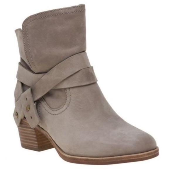 NEW UGG Elora Grey Suede Ankle Booties - Picture 3 of 8